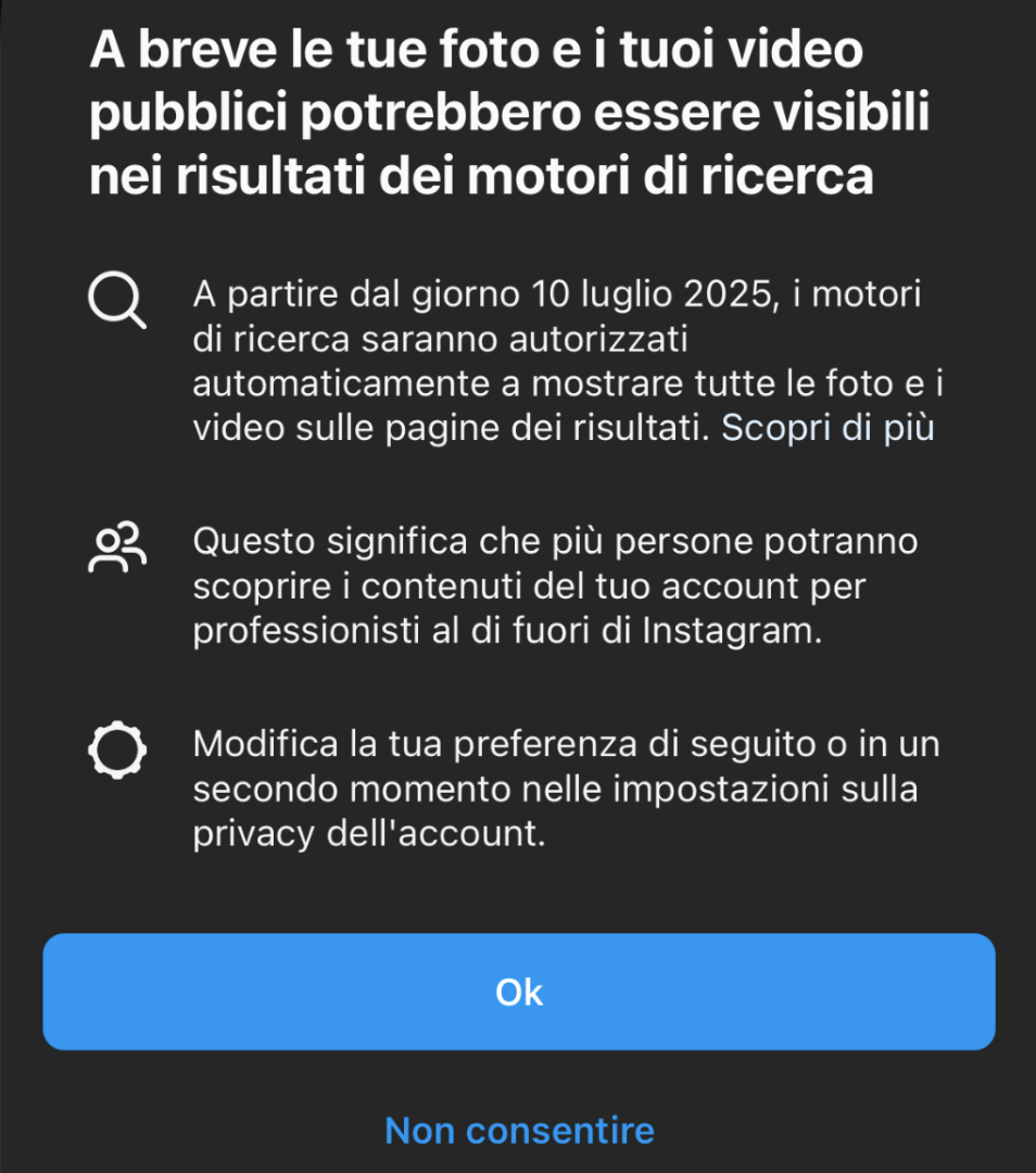instagram e google - allert