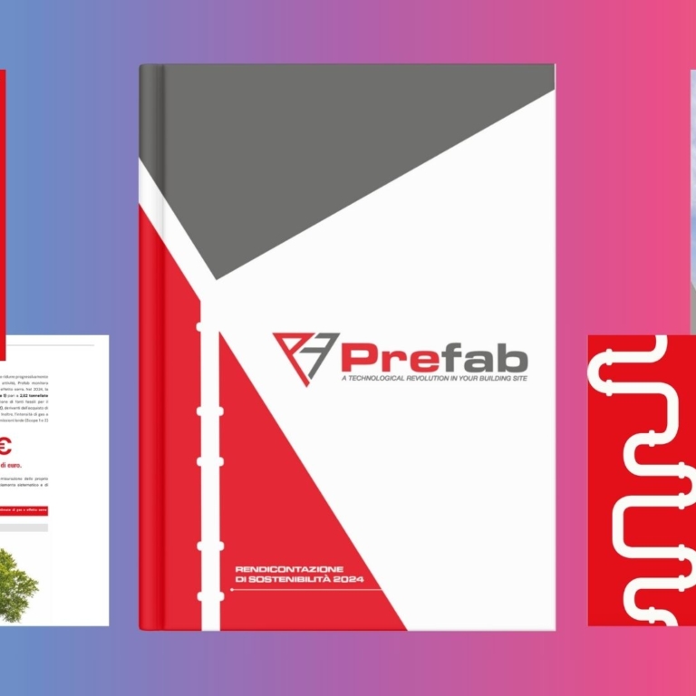 Il design del primo bilancio di sostenibilità di Prefab